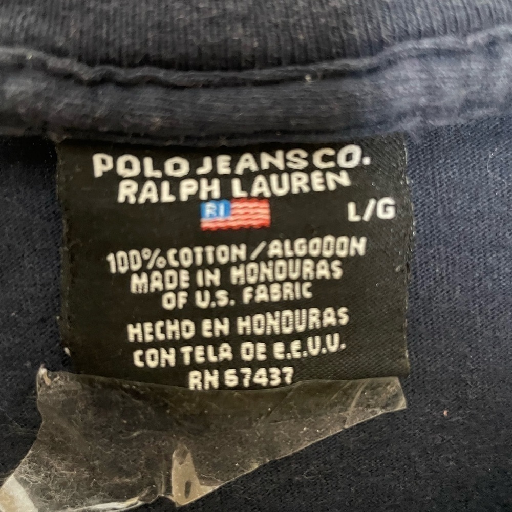 Vintage 90s Polo Jeans Co Embroidered Shirt Ralph Lauren Athletic Preppy Men L  - Picture 11 of 13